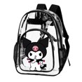 thumbnail image 2 of Kuromi And My Melody Clear Backpack Heavy Duty See Through Bookbag Transparent Bag for Colleges School Work Sport Travel, 2 of 7