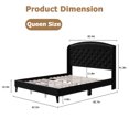 thumbnail image 3 of Danolapsi King Size Platform Bed Frame,Velvet Upholstered Bed with Button Tufted Design Wingback Headboard,Solid Wood Slats Slats,Easy Assembly,No Box Spring Needed, 3 of 7