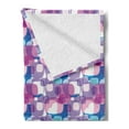 thumbnail image 2 of Geometric Soft Flannel Fleece Blanket, Digital Pastel Colored Square Shapes Fantasy Abstract Contemporary Illustration, Cozy Plush for Indoor and Outdoor Use, 70" x 90", Multicolor, by Ambesonne, 2 of 5