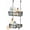 Black, variant on White Shower Hanging Storage Caddy Fit Over Shower Head, Rust-Free Anti-Slip Shower Shelving with Soap Holder & Hooks for Bathroom Toiletry Organization