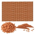thumbnail image 2 of 700 Pieces Mini Bricks for Landscaping Miniature Bricks Brick Wall Small Bricks for Garden Parts,1/35 Scale, 2 of 7