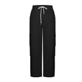 thumbnail image 7 of Delayuji Womens Cargo Pant Fashion Casual High Waisted Elastic Straight Leg Loose Fitting Work Pants with Pockets, 7 of 7