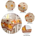 thumbnail image 5 of Thanksgiving Fall Tablecloth Waterproof & Stainproof Tablecloths, Orange Autumn Pumpkin Maple Leaves Rustic Burlap Wipeable Table Cloth Wrinkle-Free for Holiday Dining/Party/Wedding Decorations,60x102, 5 of 6