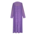 thumbnail image 5 of BRGZLK Women's Summer Dresses 2 Piece Outfit V-Neck Floral Print Long Sleeve Breathable Loose Comfortable Beach Cover-Up Dress Maxi Dresses Purple 4XL, 5 of 6