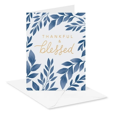 American Greetings Thank You Card - Gold Glitter Foil Thank You Greeting Card