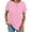 B-Purple, variant on Summer Blouses for Women Short Sleeve Crewneck Dressy Shirts Ladies Casual Waffle Knit Hollow Out Tunic Tops