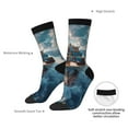 thumbnail image 4 of KLL Cargo Ship At Sea Print Cool Socks Men's Women's Crew Socks Funny Crazy Novelty Stockings, 4 of 6