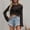 Black, variant on Daqian Womens Tops Clearance Women Casual Long Sleeve Round Neck Knitted Cutout Sweater Tops Womens Long Sleeve Shirts Clearance White 10(XL)