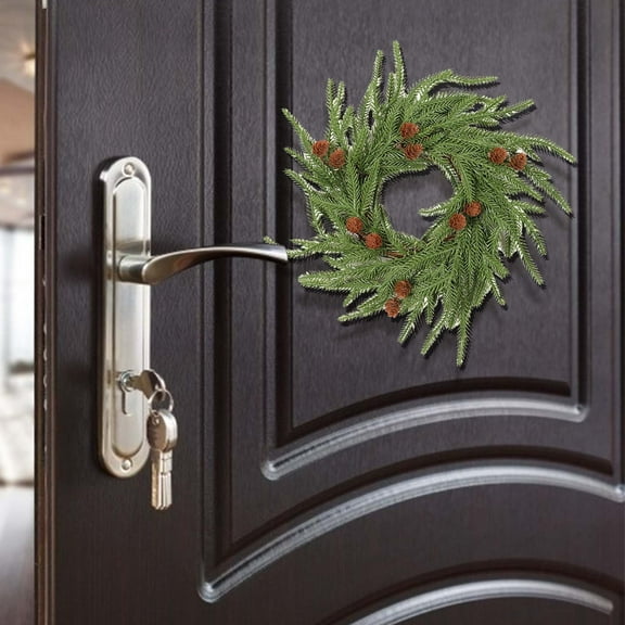 VOTRUDI Simulated Needle Wreath Christmas Clearance,Artificial Christmas Wreaths for Front Door,12in Christmas Decoration Wreath for Holiday Indoor Outdoor Cabinets