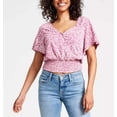 thumbnail image 2 of Lucky Brand Women's Printed Floral Surplice Top Pink Size M MSRP $70, 2 of 3