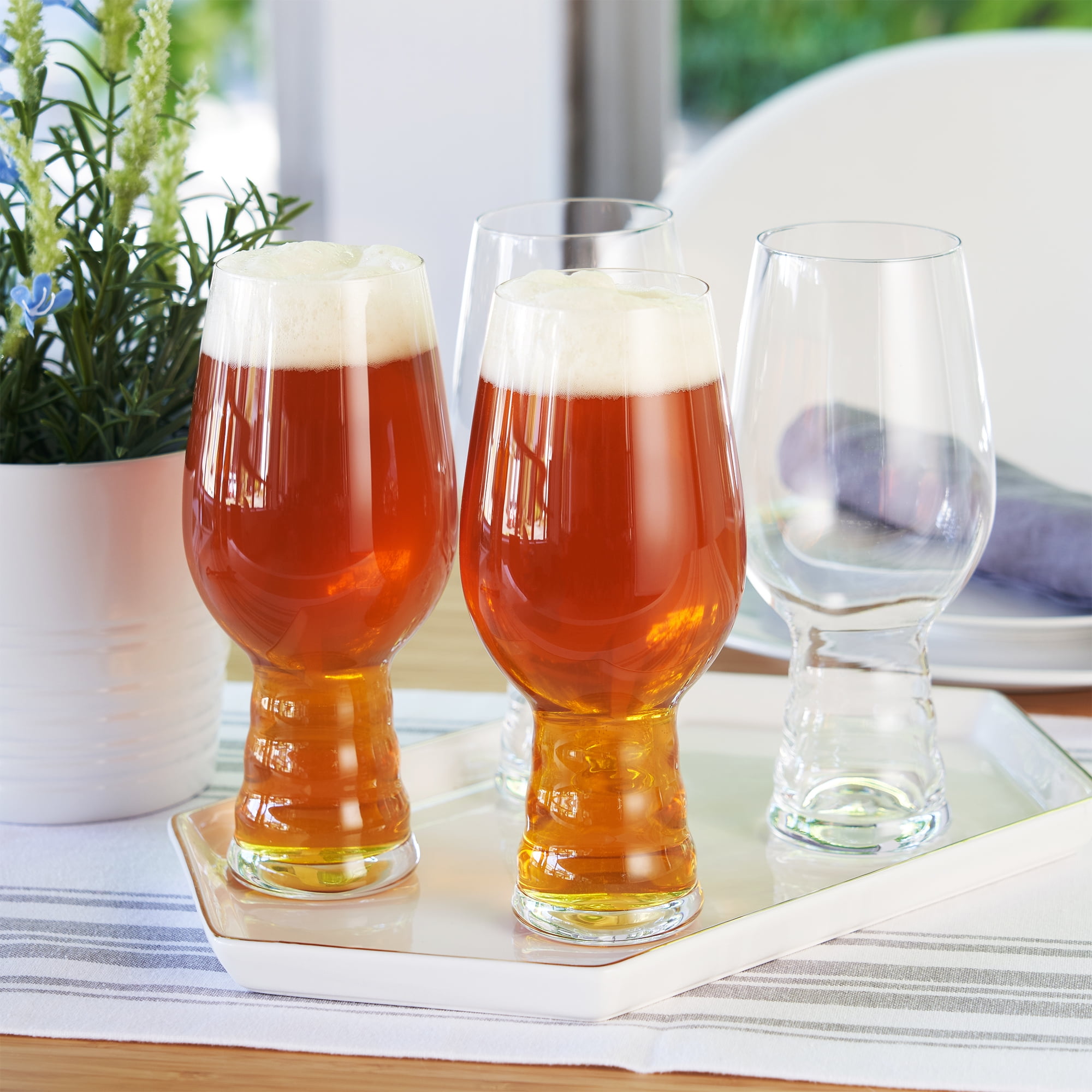 Spiegelau Craft Beer Ipa Glass Set Of 4 European Made Crystal Modern Beer Glasses Dishwasher Safe Professional Quality Beer Pint Glass Gift Set 19 1 Oz Walmart Com