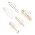 thumbnail image 4 of Bracelets Hip Hop, Ensemble de Bracelets Simples et Élégants Résistent à l'Oxydation Rouille Cadeau Parfait Léger pour les Vacances pour les Voyages pour les Fêtes Or, 4 of 8