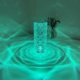 thumbnail image 3 of Lámpara de mesa Crystal Diamond - Lámpara de cristal de control Cambio de 16 colores con control remoto Lámpara de rosa Lámpara táctil de cristal para mesita de noche, sala de estar, fiesta, 3 of 5