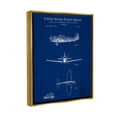 thumbnail image 3 of Stupell Industries Detailed US Airplane Blueprint Graphic Art Metallic Gold Floating Framed Canvas Print Wall Art, Design by Karl Hronek, 3 of 6