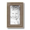 thumbnail image 2 of ArtToFrames 5" x 9" Aged White Gold Picture Frame, 5x9 inch Silver Wood Poster Frame (WOM-2036),  Pack, 2 of 7
