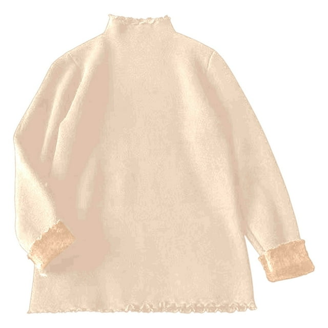 My Items Chemises pour Femmes Chemises à Manches Longues pour Femmes Col Doublé Thermique d'Hiver pour une Superposition Chaude et Confortable Couche de Base Extensible Douce Chemise à Manches Longues Confort Décontracté Ajustement par Temps Froid m