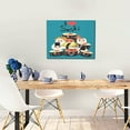 thumbnail image 5 of Gukieu I Love Sushi Print Canvas Decorative Hanging Painting, Waterproof Art Wall Decoration with Frame, Suitable for Living Room, Bedroom, 5 of 6