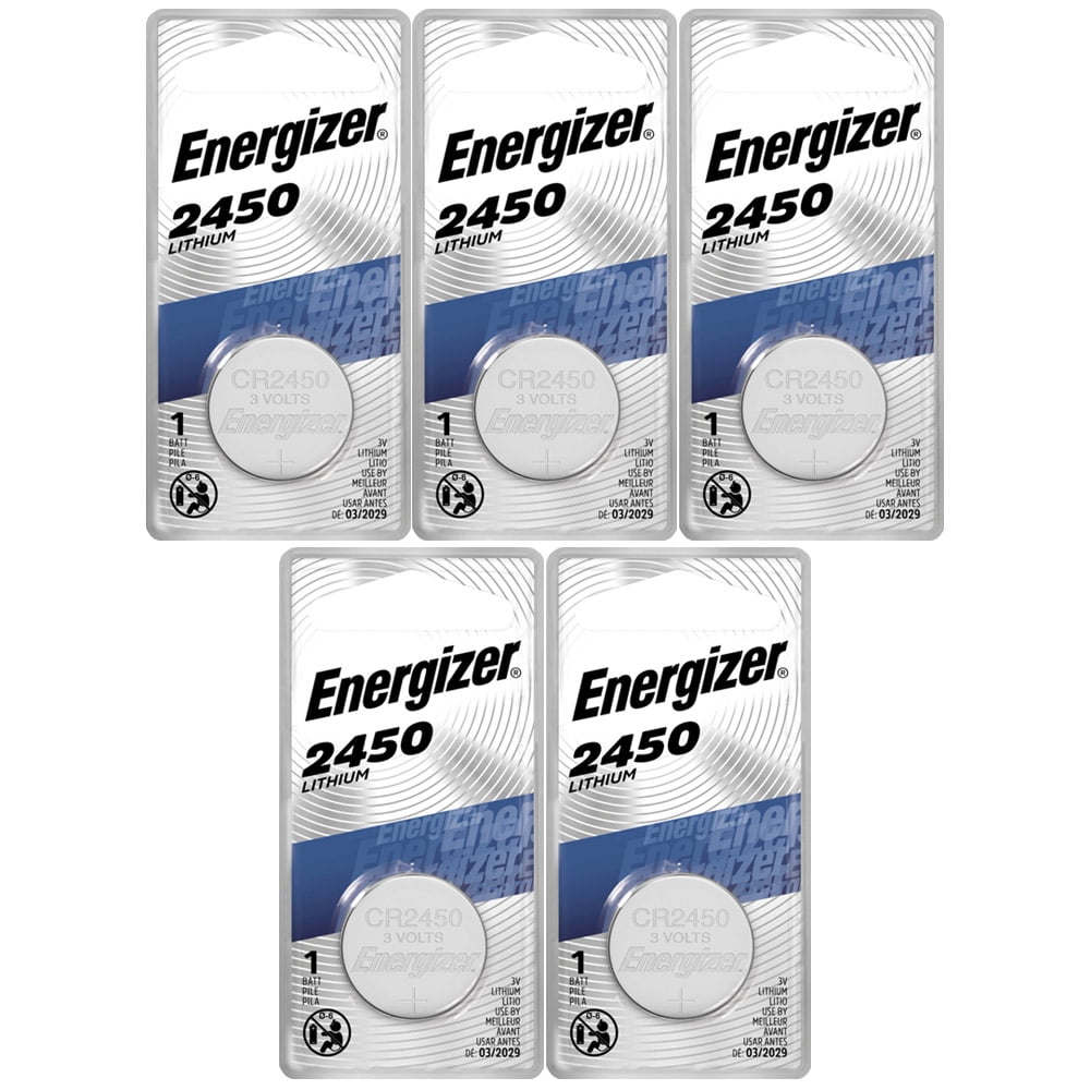 5 Energizer 2450 CR2450 ECR2450 Lithium Batteries