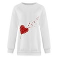 thumbnail image 5 of Aboser Valentine Shirts for Women Long Sleeve Heart Print T Shirt Casual Round Neck Tops Valentines Day Sweatshirt for Womens Comfy Loose Holiday Blouse, 5 of 5