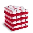 thumbnail image 1 of Ensemble de Linges à Vaisselle KitchenAid Albany, Lot de 8, Rouge Passion/blanc, 30x30 cm, 1 of 4