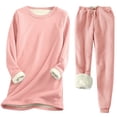 thumbnail image 1 of Femmes Automne et Hiver Confortable Décontracté Couleur Unie Col Rond Manches Longues Plus Chandail de Base Mi-Long Taille Élastique Pantalon Épaissi Coupe Ajustée Ensemble Chaud Chandail Dinosaure Femmes Graphique, 1 of 2