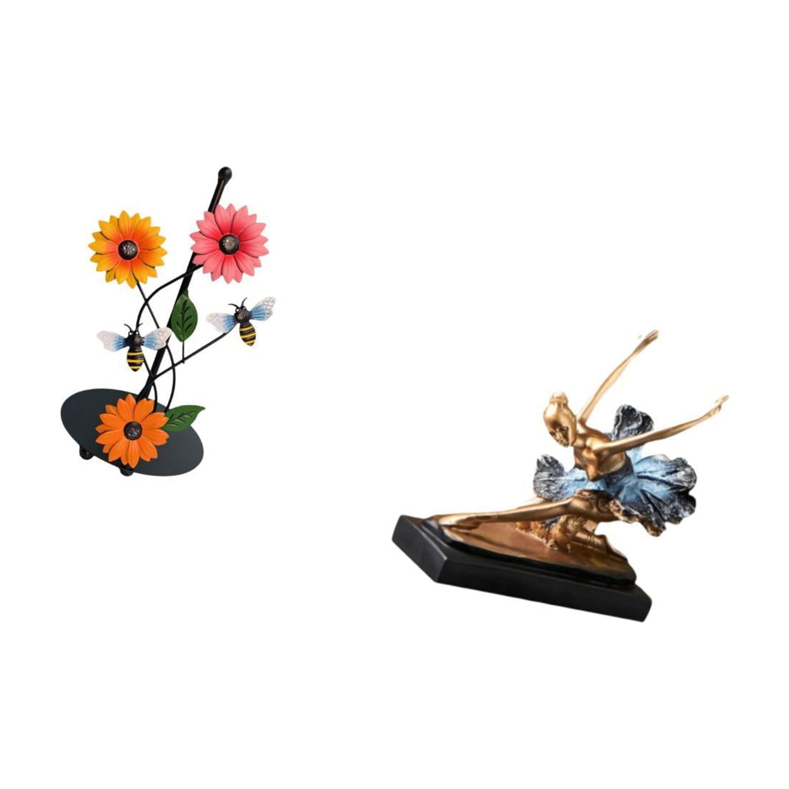 Fiocias Toilet Paper Holder Paper Towel Holder Countertop Kitchen Roll Holders Ballet Dancer Statue Iron Resin Artistic Ornament Suitable for Entrance Living