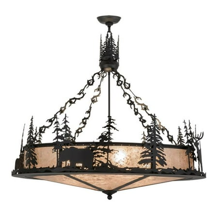 

Meyda 159469 40 in. Wildlife At Dusk Inverted Pendant Black & Silver Mica