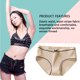 thumbnail image 4 of Guardurnaity Ropa interior Sexy elástica para mujer, calzoncillos de algodón para niña, bragas transpirables que absorben la humedad, ropa Ropa interior albaricoque METRO, 4 of 6