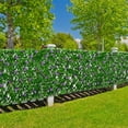 thumbnail image 4 of Djiypn Simulated Fence Leaf Wood Fence Panel, Expandable for Garden Backyard Wedding, Easy Install No Maintenance for Outdoor Decor, 4 of 9