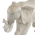 thumbnail image 4 of 11" x 7" White Polyresin Elephant Sculpture, by DecMode, 4 of 7
