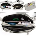 thumbnail image 3 of UTO Fanny Packs for Women Waterproof Waist Bag Nylon Fashion Small Crossbody Belt Bag with Zipper Pocket for Travel(Light Grey), 3 of 8