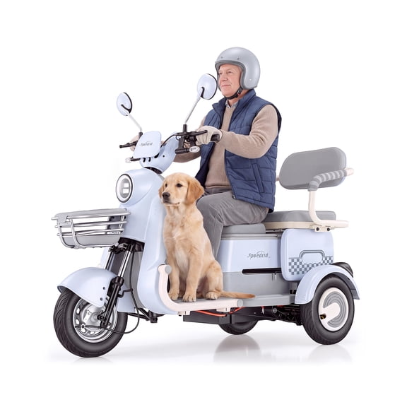Speedrid Mobility Scooter for Seniors & Adults,Peak 749W 3 Wheel Electric Mobility Scooter,Max 15.5Mph,48V/25Ah High-capacity Battery,FOB Remote Control