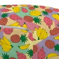 thumbnail image 3 of Exotic Pouf Cover with Zipper, Assortment of Tropical Fruits Print Colorful and Delicious Items of Paradise, Soft Decorative Fabric Unstuffed Case, 30" W X 17.3" L, Multicolor, by Ambesonne, 3 of 5
