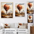 thumbnail image 4 of Designart "Balloon Adventure By The Castle" Hot Air Balloon Floater Framed Canvas Wall Art, 4 of 5