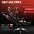 thumbnail image 3 of JONPONY Big and Tall Gaming Chair, Ergonomic Design, Gamer Chair PU Leather with Footrest and Lumbar Support, High Back Office Chair Support 8 Hours Long Sitting, Computer Chair,Black Red, 3 of 9