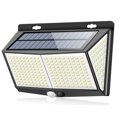 thumbnail image 2 of 2PCS 288LED Solar Powered Wall Light PIR Motion Sensor Lights Outdoor Waterproof Garden Lamp Night Light 4-side Built-in LED 3 Light Modes for Garden Patio Yard Fence Landscape Courtyard, 2 of 8