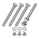 thumbnail image 1 of Uxcell 4-Pack Tornillo de Cabeza Hexagonal con Tuercas, Arandelas Planas y de Bloqueo M6x55mm, 1 of 1