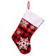 thumbnail image 1 of Calcetines navideños con decoración navideña de copos de nieve a cuadros rojos y negros, bolsa de regalo de Navidad, calcetines de dulces con decoración navideña, 1 of 5