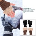thumbnail image 4 of 2 pares de invierno felpa guantes sin dedos cálidos medio dedo guantes para los fríos., 4 of 5