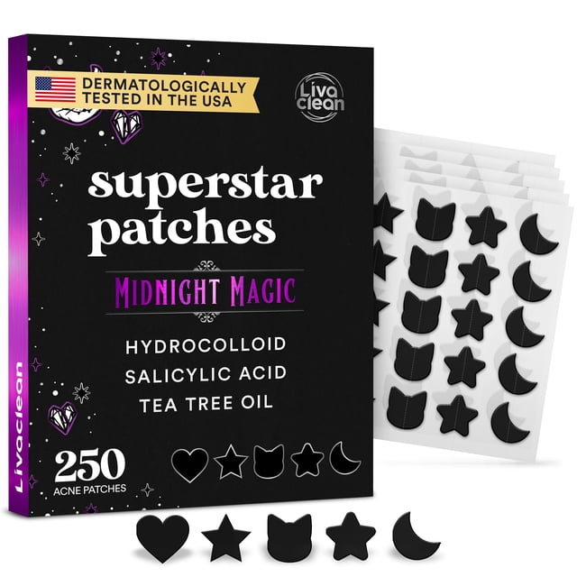 Parches para espinillas LivaClean Black Star Hello Kitty 250 unidades