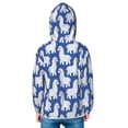 thumbnail image 4 of Kids Zip Up Hoodie for Boys Girls Toddler - cute cartoon lama alpaca blue Lightweight Long Sleeve 2T Boys Girl Clothes, Sun Protection Windproof Jackets Hoodie Sweatshirt, 4 of 7