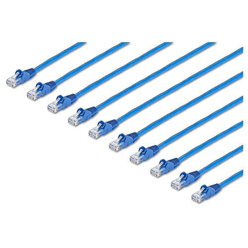 StarTech.com N6PATCH10BL10PK 10 ft. CAT6 Ethernet Cable (10-Pack) - Blue