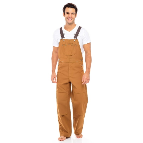 Men's Duck Bib and Brace Decorators Overalls Work Trousers Heavy Duty Dungarees Unlined