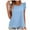 Blue, variant on SHITINN Women's Summer Flying Sleeves Back Elastic Top for Women Cute Short Sleeve Tops for Women Summer Top Casual Shirts for Women