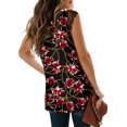 thumbnail image 6 of Aiyino Women's Loose Fit Casual Flowy Tank Tops V Neck Trendy Sleeveless Summer Tops Blouses Plus Size,Flora 2XL, 6 of 8