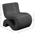 thumbnail image 3 of Meridian Furniture Desiree Black Boucle Fabric Accent Chair, 3 of 8