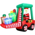 thumbnail image 5 of Fraser Hill Farm 6 ft Pre-Lit Inflatable Santa in Fork Lift, FHFFORKLIFT081-L, 5 of 10