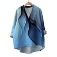 thumbnail image 3 of yunLCZ Womens Long Sleeve Shirts Cotton Linen Shirts For Women 2024 V Neck Long Sleeve Tops Summer Trendy Blouses Casual Loose Tunic Tops Work Office Casual Blouse, 3 of 3