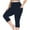 Navy #A, variant on Fartey Plus Size Leggings with Pockets for Women Soft Stretchy Solid Color Yoga Workout Athletic Pants Tummy Control High Waisted Lounge Leggings Blue 3XL