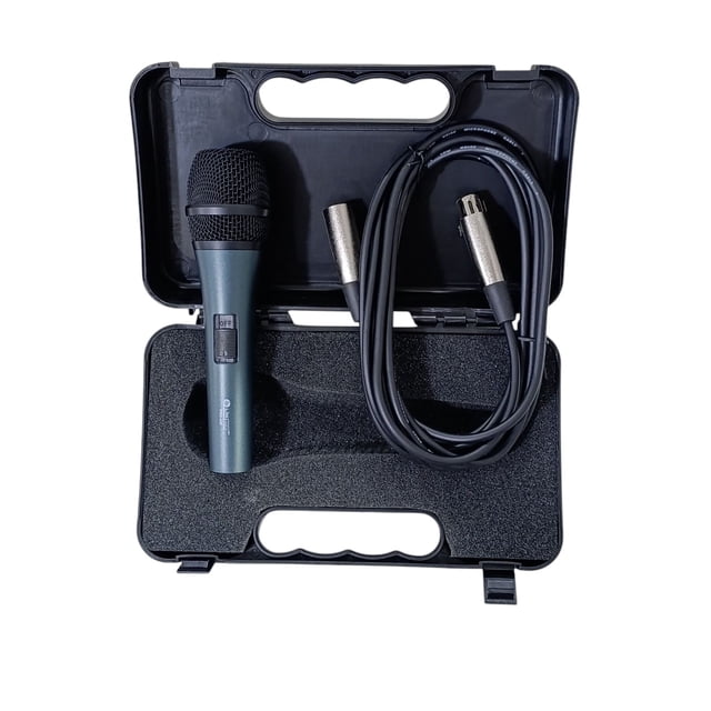 Micrófono PRO-400 SOUNDTRACK De Mano Alámbrico Unidireccional Baja Impedancia Gris-Negro